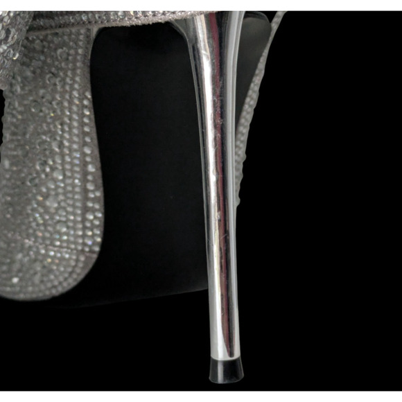 Steve Madden Sanya Silver Rhinestone Fringe Knee High Boot New Size 8 Sparkle - Picture 7 of 12